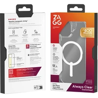 ZAGG Crystal Palace Snap viedtālruņa apvalks iPhone 16e (2025) / 15 / 14 / 13 - Caurspīdīgs