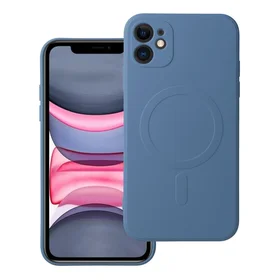 SILICONE MAG COVER viedtālruņa apvalks, saderīgs ar MagSafe, IPHONE 11 zils