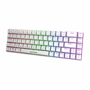 Fifine GK1W mehāniskā klaviatūra, 65% RGB (balta)
