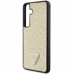 Guess Rhinestone Triangle vāciņš ierīcei Samsung Galaxy S24+, zelta krāsā