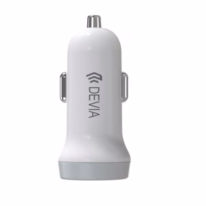 Devia automašīnas lādētājs Smart 2x USB 3,1A balts