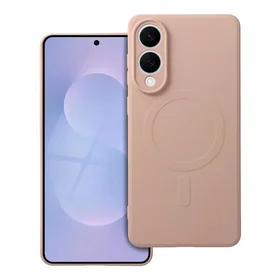 SILICONE MAG COVER viedtālruņa apvalks saderīgs ar Magnētisko SAMSUNG S25 Edge rozā