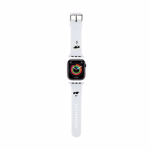 Karl Lagerfeld 3D резиновый ремешок Karl&Choupette Heads Apple Watch 42/44/45/49mm - белый