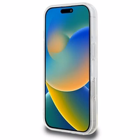 Karl Lagerfeld IML Metāla Karl Head Magnētiskais viedtālruņa apvalks iPhone 16 Pro - balts