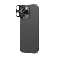 AmazingThing aviācijas klases sakausējuma rūdītais stikls objektīvam iPhone 16 Pro / 16 Pro Max - melns