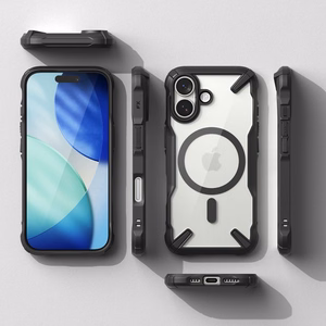 Ringke Fusion X magnētiskais MagSafe apvalks iPhone 17 - melns