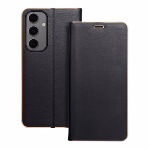 Флип-чехол для Samsung S24 FE Luna Book Gold чёрный