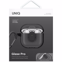 Uniq Glase Pro apvalks AirPods 4 - melns