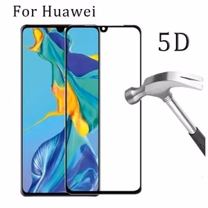 Rūdīts stikls 5D Full Glue Huawei P40 izliekts melns bulk