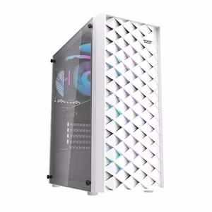 Корпус компьютера Darkflash DK351 (белый) + 4 RGB вентилятора