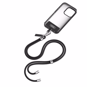Audi universāla tālruņa siksniņa 120cm 6mm crossbody melna AU-CBL6-R8/D1-BK