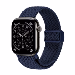 Crong Wave Band pīta Apple Watch siksniņa, 44/45/46/49 mm, tumši zila