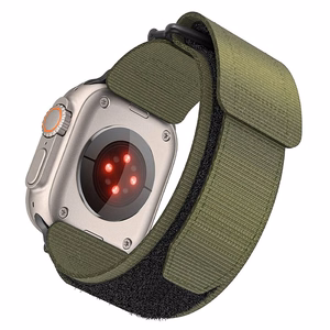 FORCELL F-DESIGN FA05 neilona siksniņa APPLE pulkstenim 42 / 44 / 45 / 49 mm zaļa