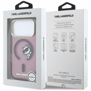 Karl Lagerfeld Peekaboo Logo MagSafe case for iPhone 18 Pro Max / 17 Pro Max - burgundy