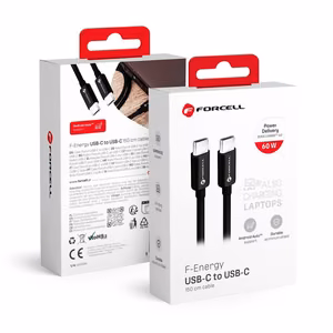 Cable USB C to USB C Forcell F-Energy QC4.0 PD 3A 60W 1.5 m C338 black