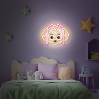 Hanging neon LED Paw Patrol on plexiglass - Skye OW-130546