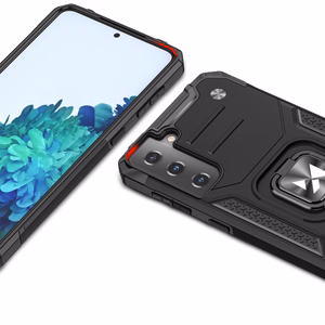 Wozinsky Ring Armor Tough Hybrid viedtālruņa apvalks Samsung Galaxy S22+ (S22 Plus) melnās krāsas ar magnētisko stiprinājumu