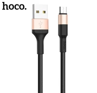 USB kabelis Hoco X26 microUSB 1.0m melns-zelts