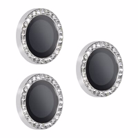 Temperētais stikls HARD DIAMOND kamerai (objektīvam) iPhone 17 Pro/17 Pro Max – sudraba krāsas, 3 gab.