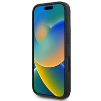 DKNY Vienkāršs sudraba logotips magnētiskais iPhone 16 viedtālruņa apvalks - melns