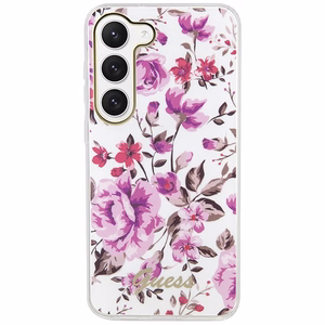 Guess GUHCS23SHCFWST S23 S911 белый/белый жёсткий чехол Flower Collection