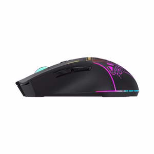 Wozinsky WMGB-3200 bezvadu optiskā spēļu pele ar iebūvētu uzlādējamu akumulatoru 3200 DPI ar RGB apgaismojumu - melna