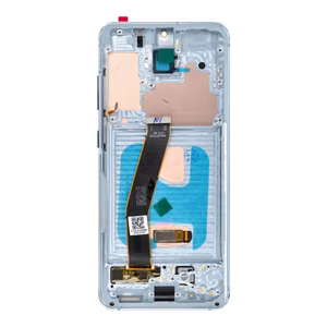 LCD ekrāns SAMSUNG S20 4G zils SOFT OLED ar rāmi