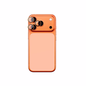 Защитное стекло объектива AmazingThing AR Sapphire для iPhone 17 Pro / Pro Max — с оранжевой рамкой