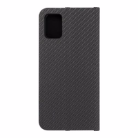 Viedtālruņa apvalks LUNA Book Carbon SAMSUNG A51 melns