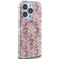 Guess IML GCube MagSafe viedtālruņa apvalks iPhone 15 Pro Max - rozā