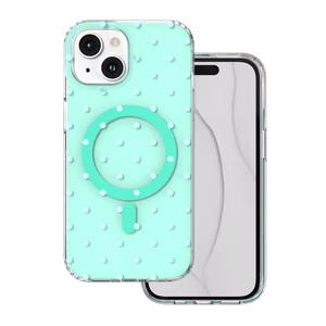 Bubble Dots Mag maciņš, paredzēts iphone 15 6,1", zaļš