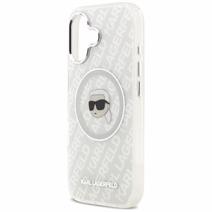 Karl Lagerfeld IML Karl Head Logotips Magnētiskais viedtālruņa apvalks iPhone 17 - pelēks
