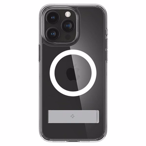 Spigen Ultra Hybrid S Magnētiskais viedtālruņa apvalks ar statīvu iPhone 15 Pro - Caurspīdīgs
