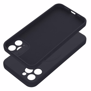 Case for iPhone 12 PRO Silicone Mag Cover compatible with MagSafe (camera protection) black