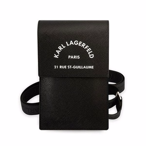 KARL LAGERFELD universālā soma mobilajam tālrunim (Embossed RSG) melna