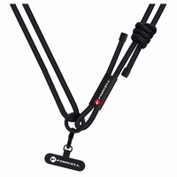 FORCELL F-DESIGN S10X165 šķērsvirziena telefona siksniņa ar regulējamu garumu (maks. 82,5cm cilpā) melna