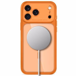 Tech-Protect MagPeak MagSafe CC maciņš, paredzēts iPhone 18 Pro / 17 Pro, caurspīdīgs oranžs