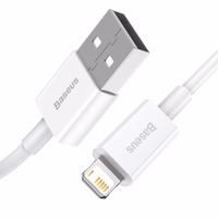 Baseus kabelis Superior USB - Lightning 1,0 m 2,4A balts
