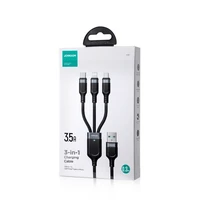 Joyroom Multi-Use Series S-A18 3in1 USB-A - Lightning / USB-C / micro USB kabelis 0.3m - melns