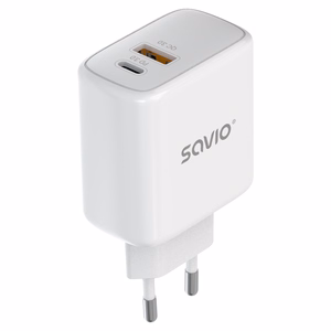 Savio LA-12 mobilo ierīču lādētājs universāls balts AC ātrā uzlāde