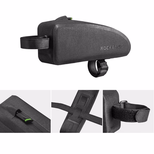 Rockbros AS-019 ūdensizturīga velosipēda rāmja soma 1.5 l - melna