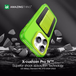 Amazing Thing Titan Pro Neon Mag maciņa apvalks 10FT IP156.7PTWGN Iphone 15 Pro Max zaļa ar statīvu