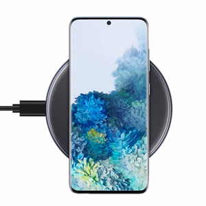 Crong PowerSpot Qi 15 W USB-C bezvadu lādētājs ar rūdīta stikla pārklājumu, ēnu melns