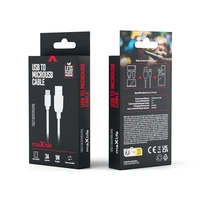 Kabelis USB - microUSB 1,0 m 3A balts