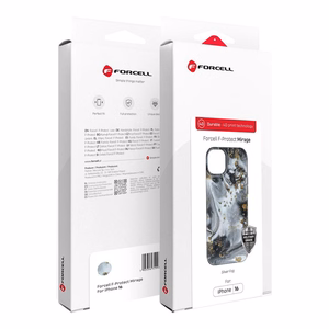 Case for iPhone 15 PRO MAX Forcell F-Protect Mirage compatible with Military Drop-Test silver fog