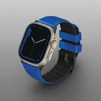 Uniq Linus Airosoft Silicone Siksniņa for Apple Watch 1/2/3/4/5/6/7/8/SE/SE2/Ultra 42/44/45/49mm - Zils