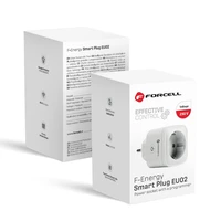 FORCELL F-ENERGY EU02 viedā kontaktligzda 230V ar WiFi, programmētāju un Tuya/Amazon Alexa atbalstu - balts