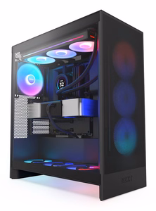 NZXT H7 Flow RGB Midi Tower melns datora korpuss