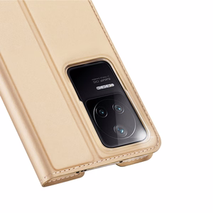 Dux Ducis Skin Pro atverams viedtālruņa apvalks Xiaomi Poco F4 5G zelta