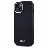DKNY Vienkāršs logotips magnētiskais iPhone 15 viedtālruņa apvalks - melns